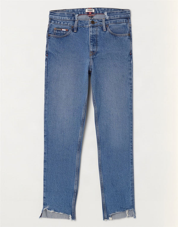 Damskie jeansy Tommy Hilfiger w trudnej sytuacji W28 L28 Niebieska bawełna