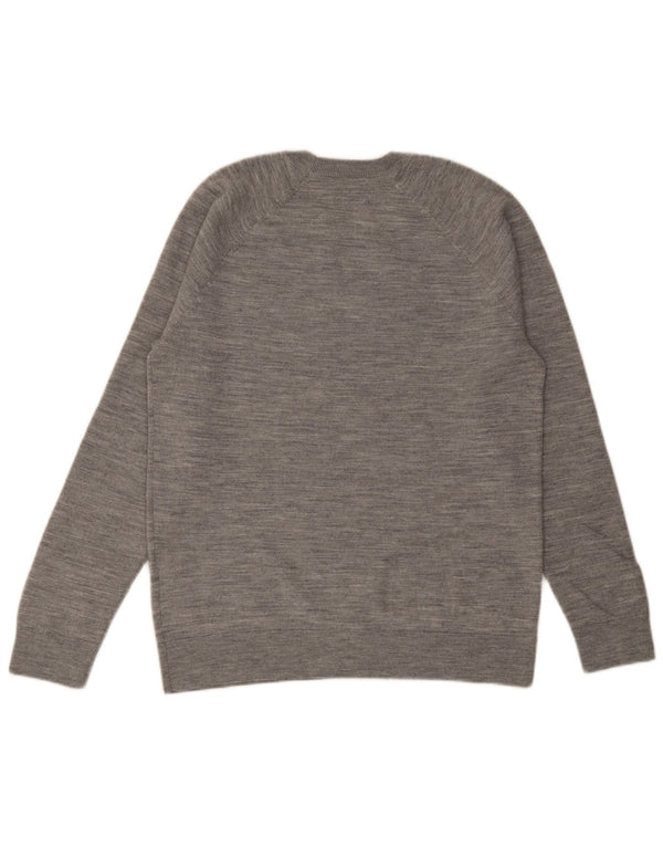ABERCROMBIE & FITCH Mens Crew Neck Jumper Sweater Medium Grey Flecked