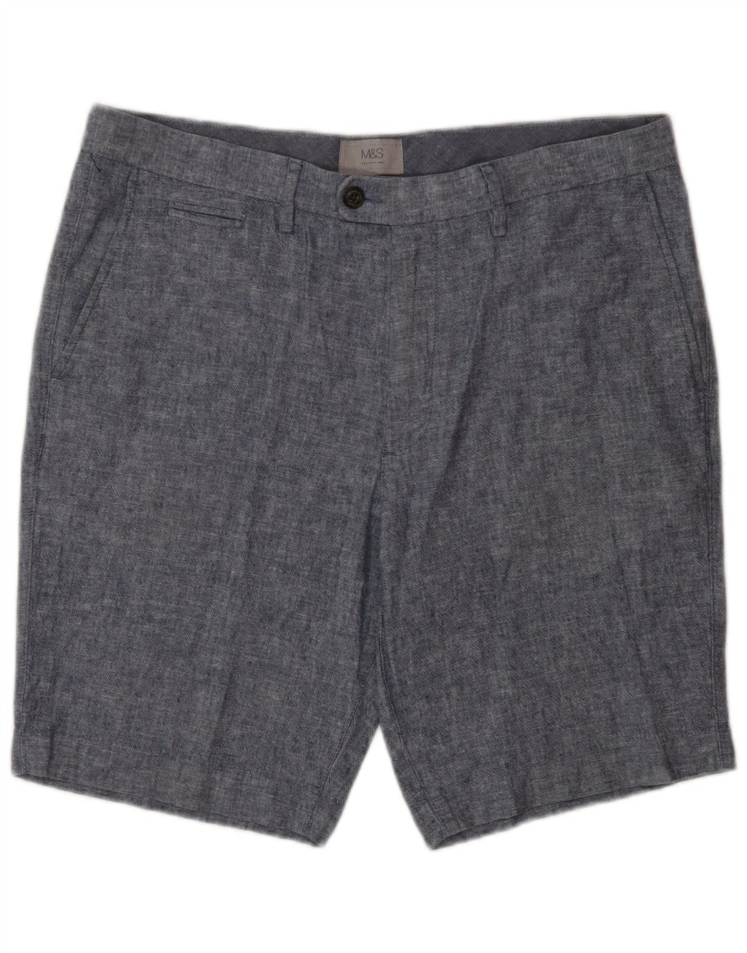 Męskie spodenki Chino Marks & Spencer W34, duże, niebieskie lniane