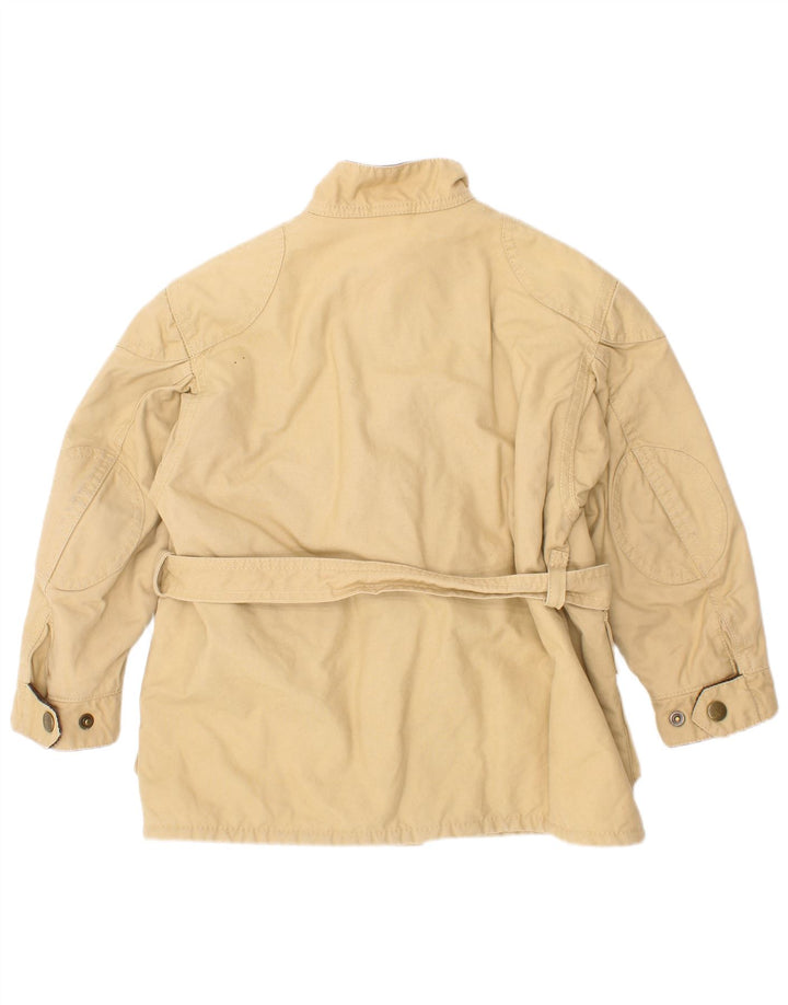 Kurtka chłopięca Belstaff Utility 3-4 lata, beżowa, bawełniana, w stylu motocyklowym