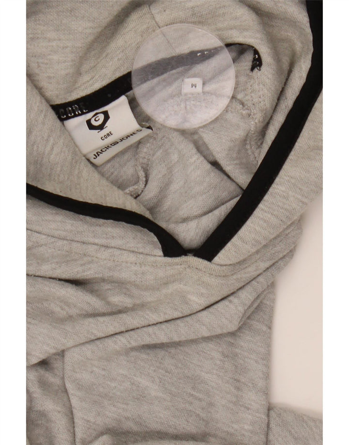 Męski sweter z kapturem JACK & JONES, średnioszary, bawełniany