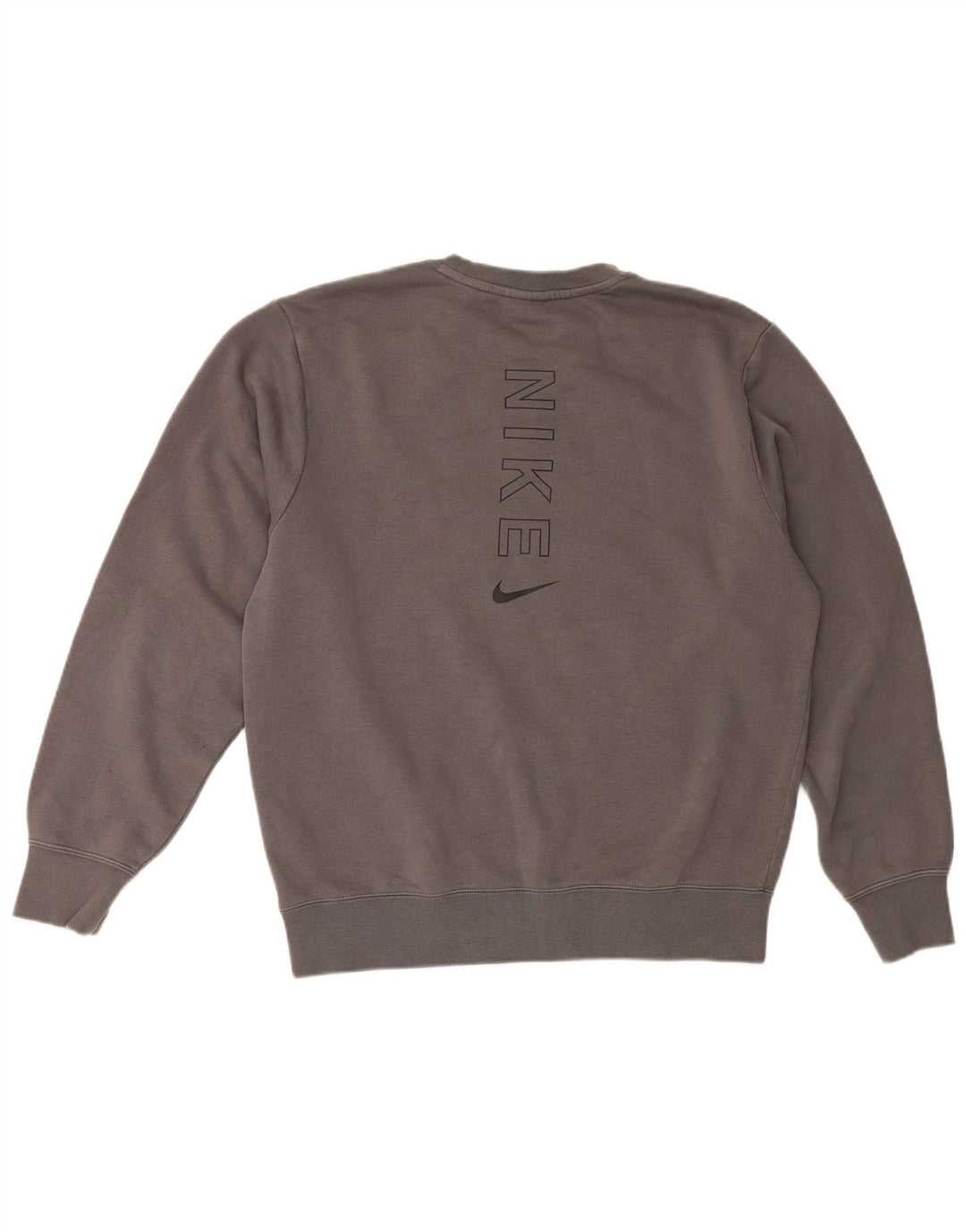 Męska bluza Nike z grafiką, bawełniana, średnioszara, z blokami kolorów