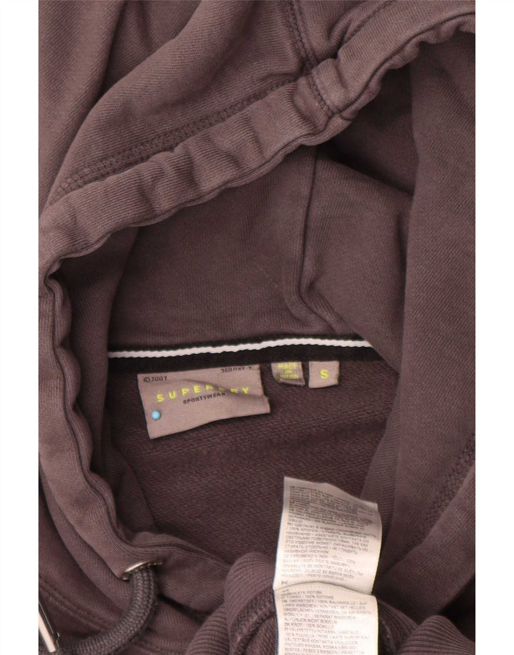 Męski sweter z kapturem Superdry, mały, brązowy, bawełniany