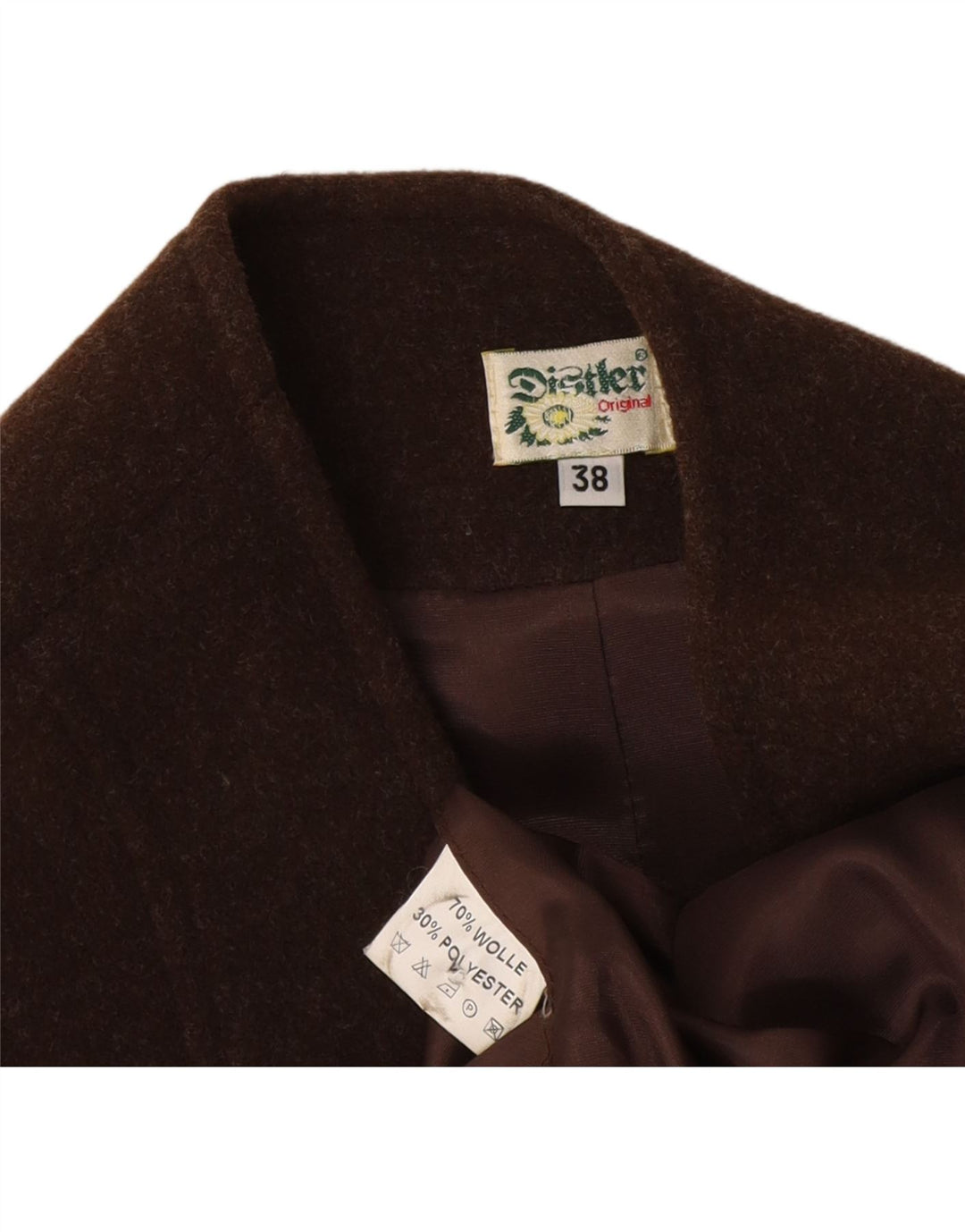 Damska kamizelka Trachten Distler EU 38 Średniobrązowa wełna