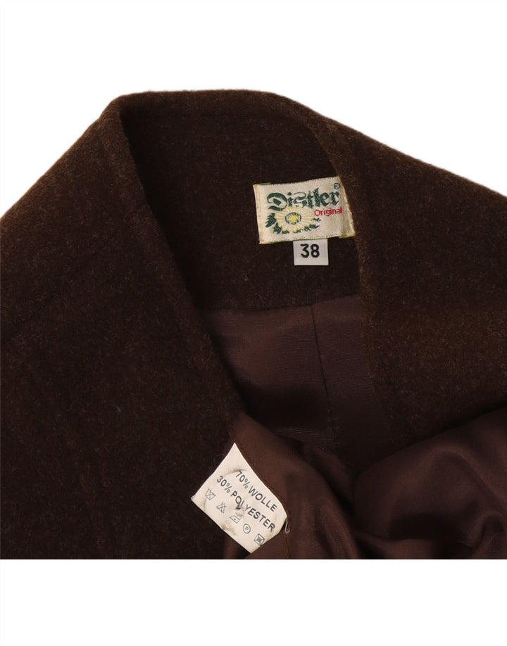 Damska kamizelka Trachten Distler EU 38 Średniobrązowa wełna