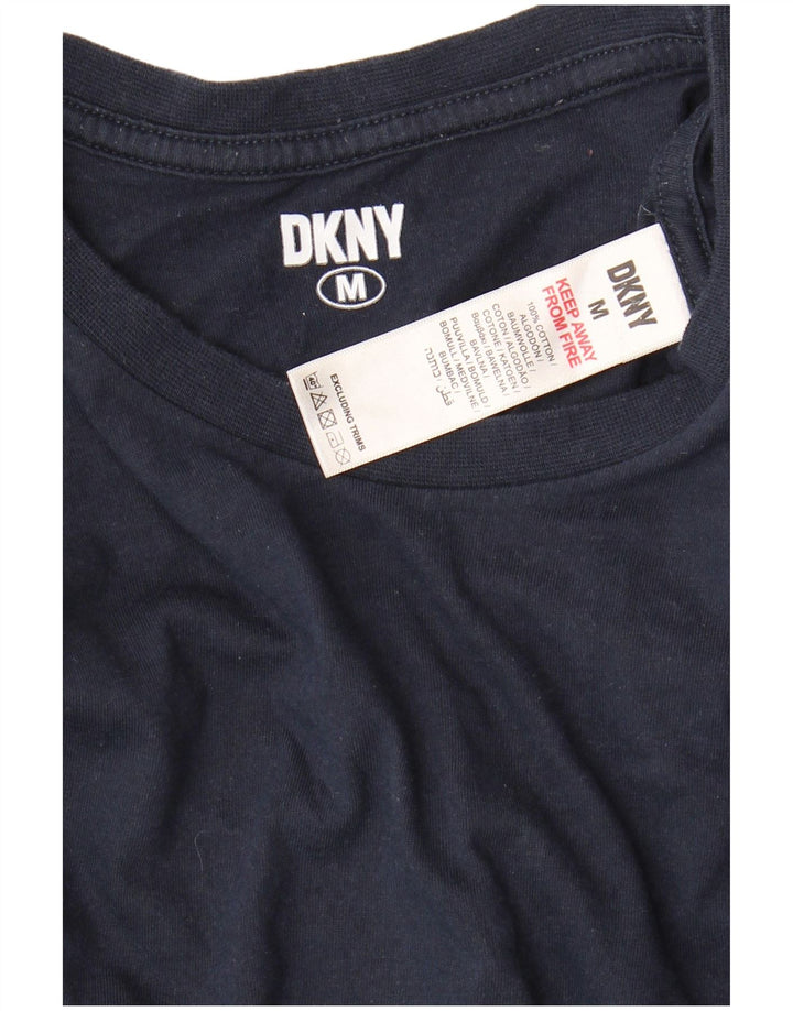 T-shirt męski DKNY Top, średni, granatowy, bawełniany