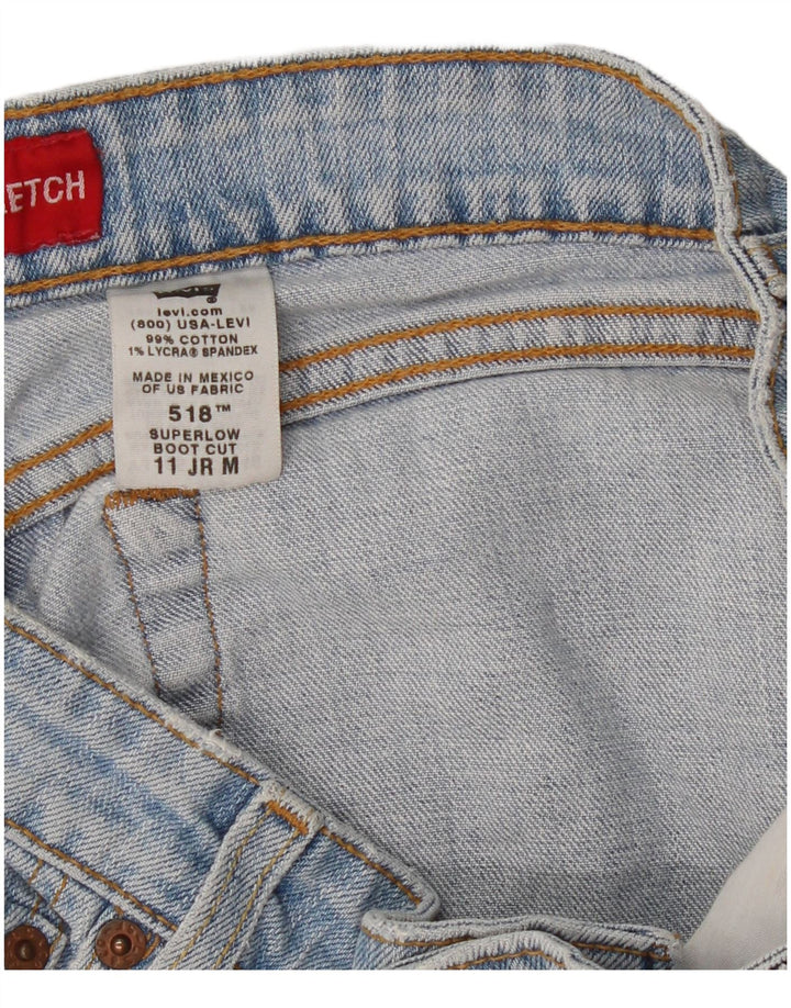 Damskie spodenki jeansowe Levi's 518 Super Low Medium W32, niebieska bawełna