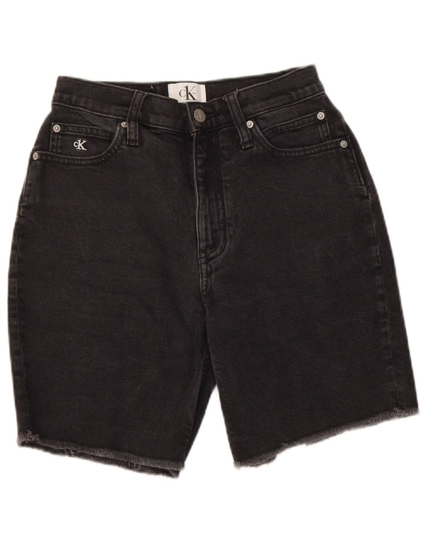 Damskie spodenki jeansowe Calvin Klein Mom z wysokim stanem W25 XS, czarne