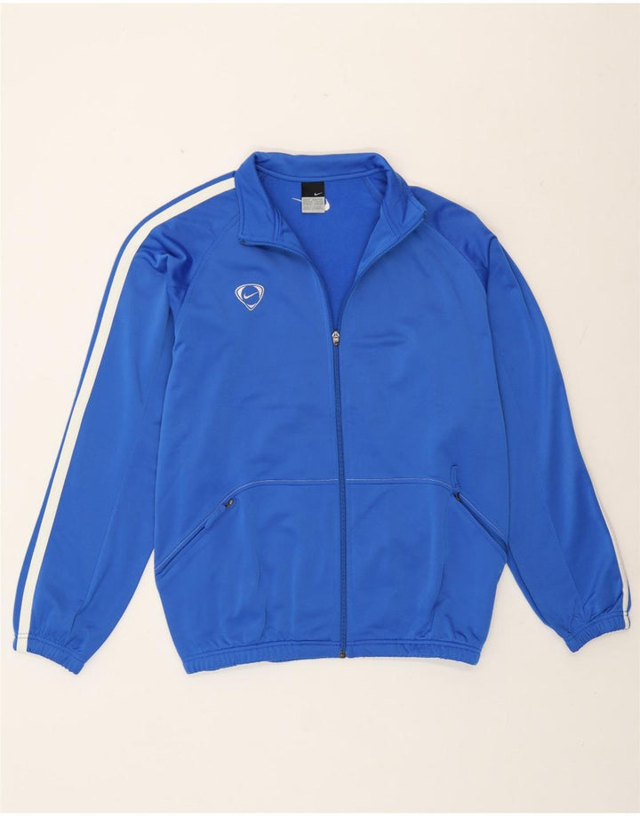 Męska kurtka dresowa Nike UK 38/40, poliester w kolorze średniego niebieskiego