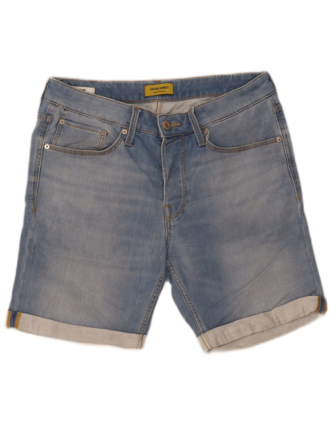 Męskie spodenki jeansowe Jack & Jones Regular, średnie W32, niebieska bawełna