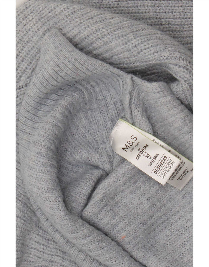 Marks & Spencer Damski sweter z dekoltem w łódkę, UK 14, średni niebieski
