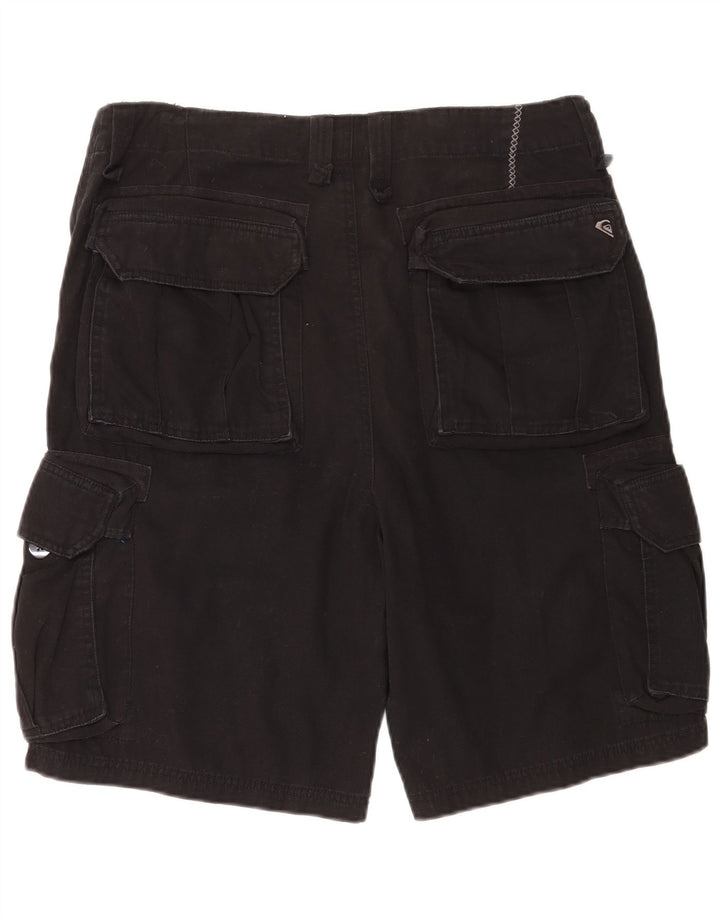 Męskie spodenki cargo Quiksilver W34, duże, czarne, bawełniane