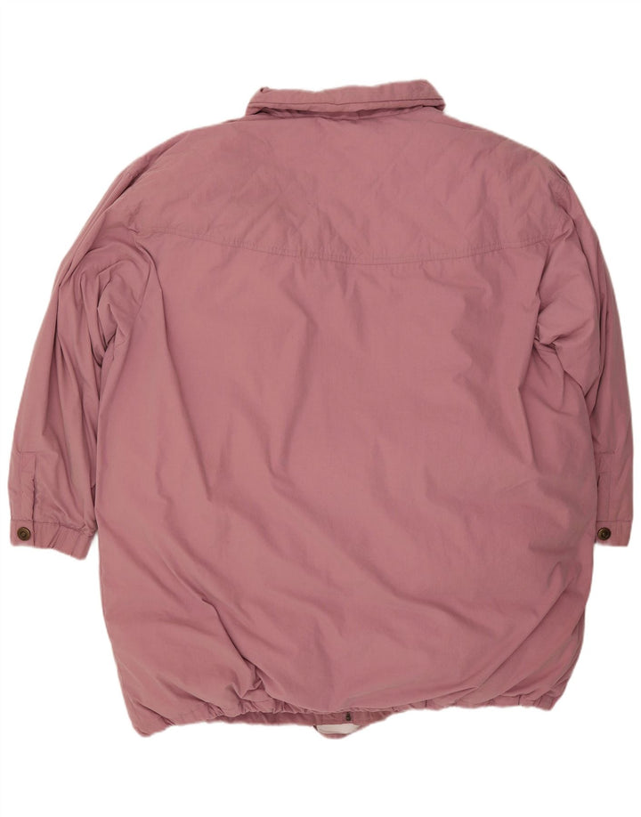 Damska kurtka oversize w stylu VINTAGE, EU 46 XL, różowy poliester