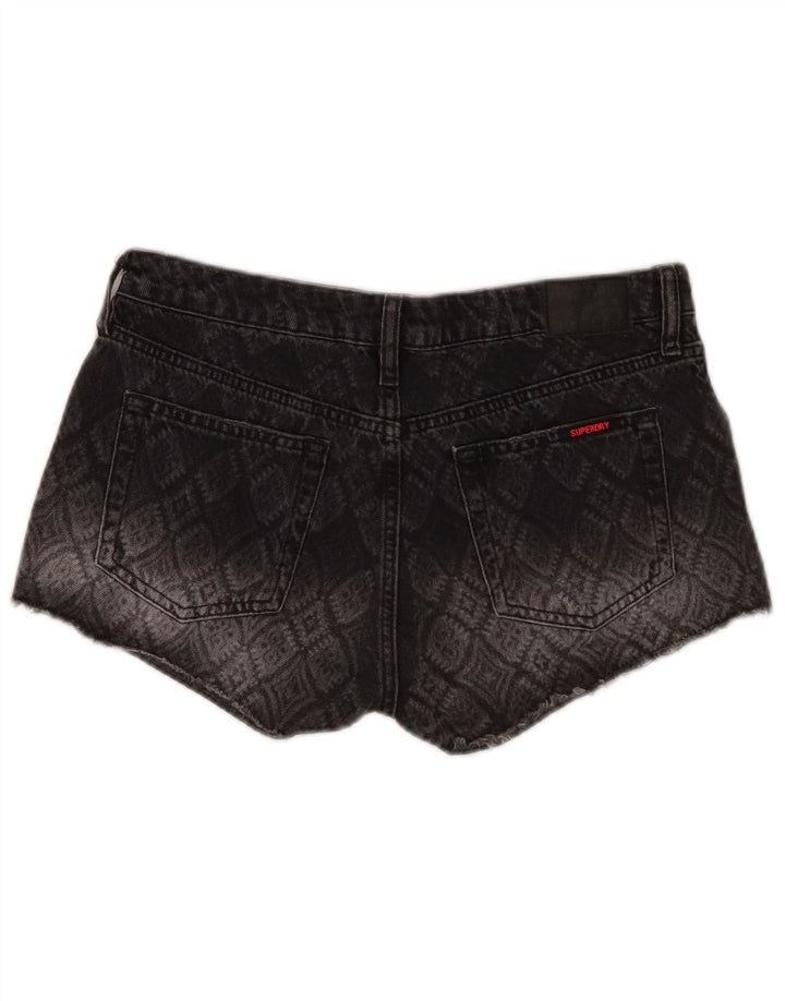 Damskie spodenki jeansowe Superdry W29 Średnioszare, geometryczne, bawełniane