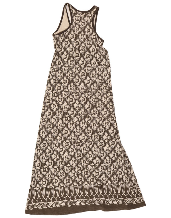 Damska sukienka maxi bez rękawów Athleta UK 12, średnia szara, geometryczna bawełna