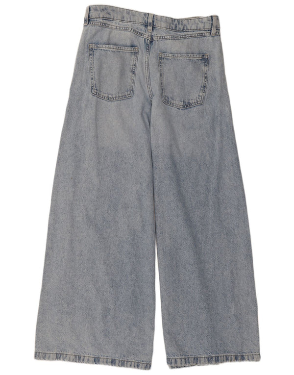 Marks & Spencer Damskie jeansy z szeroką nogawką i wysokim stanem UK 12 Medium W30 L28 Niebieskie