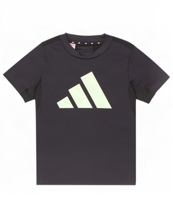Chłopięca koszulka Adidas Aeroready z grafiką, 5-6 lat, szary poliester
