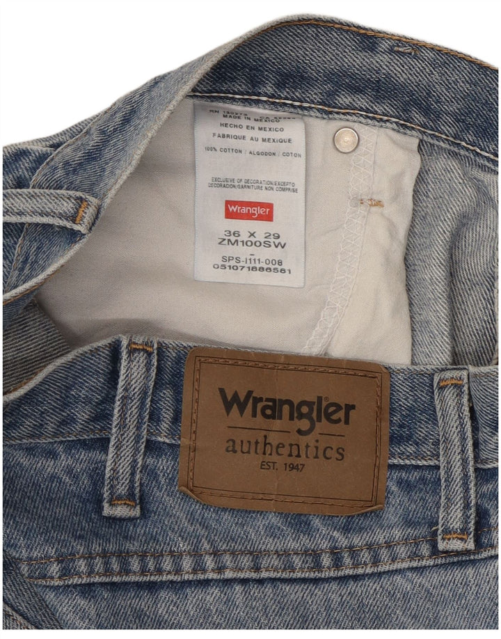 Męskie proste dżinsy Wrangler W36 L29 Niebieskie bawełniane