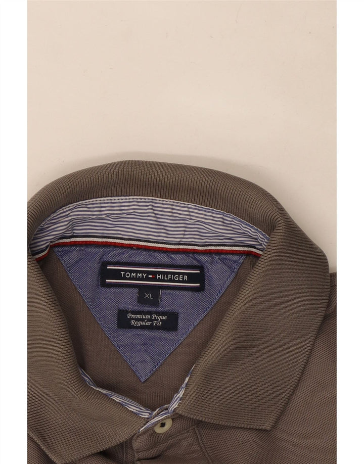 Męska koszulka polo o regularnym kroju Tommy Hilfiger XL, szara bawełna