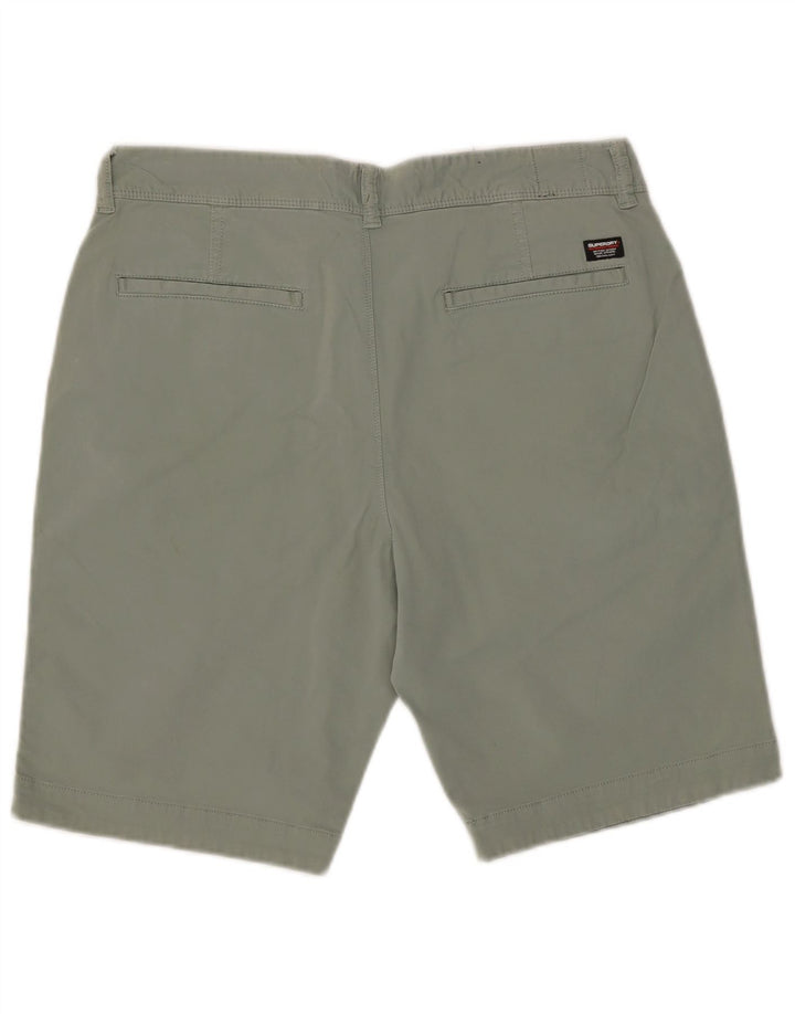 Męskie spodenki Chino Superdry Slim Fit W32 Średniozielona bawełna