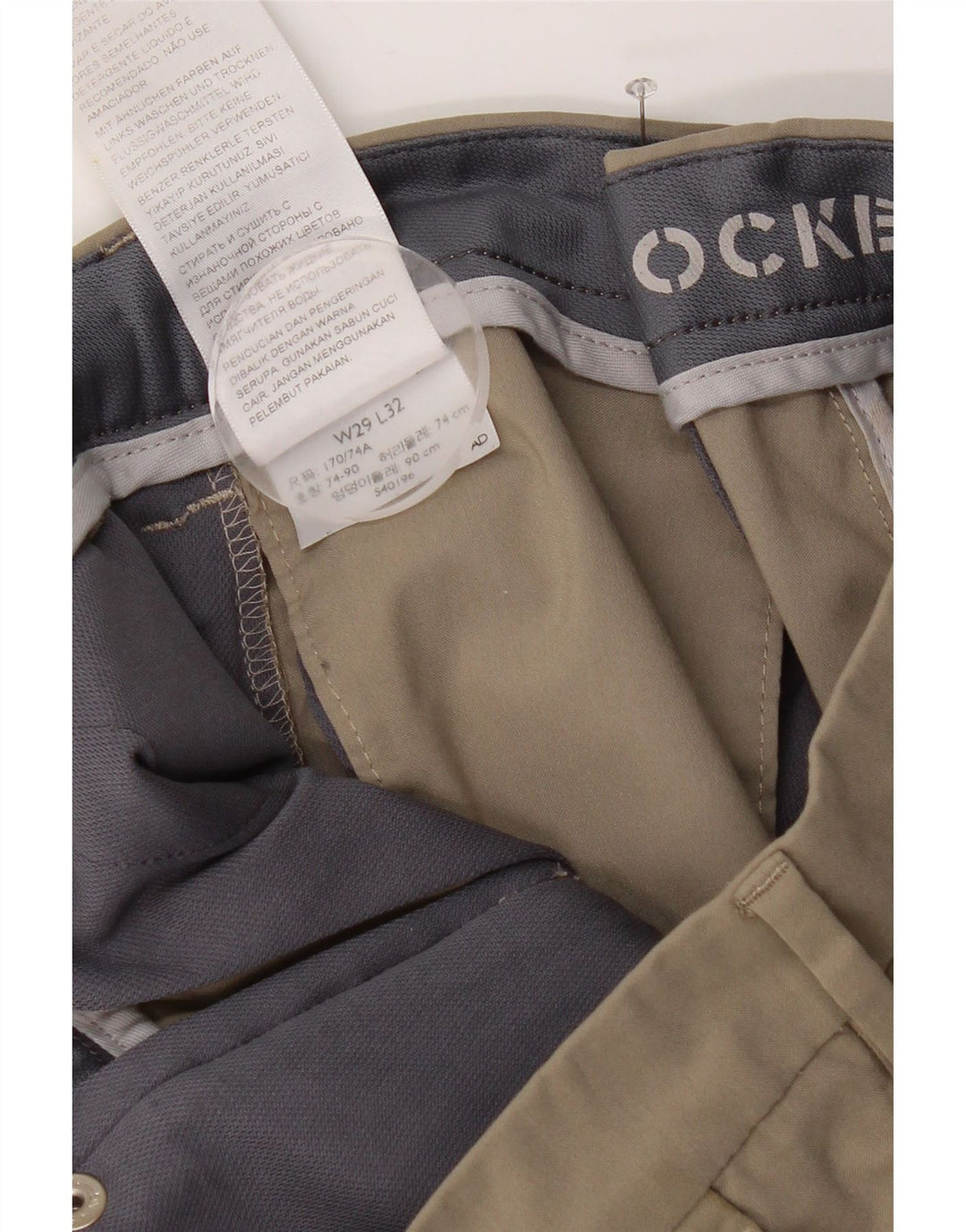 Męskie spodnie typu slim chino Dockers W29 L32 beżowy poliester