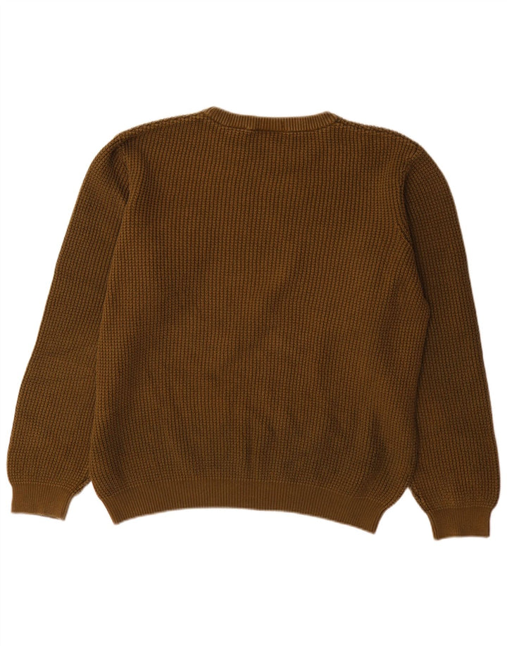 Męski sweter Timberland z okrągłym dekoltem, duża bawełna khaki