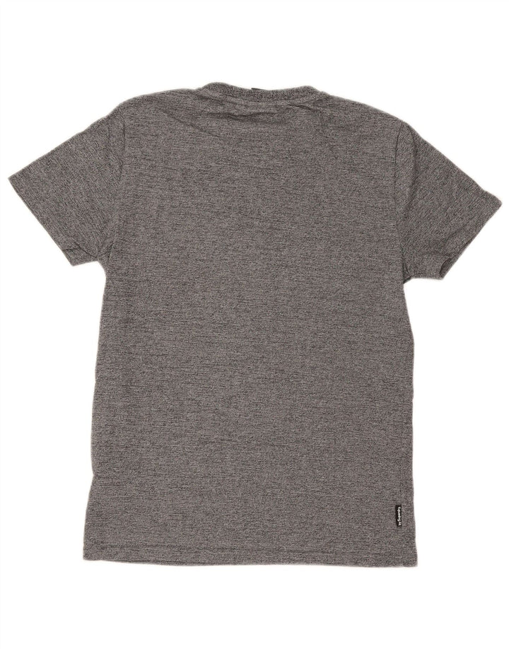 Męska koszulka Superdry Regular Graphic Top, średnia szara bawełniana nakrapiana