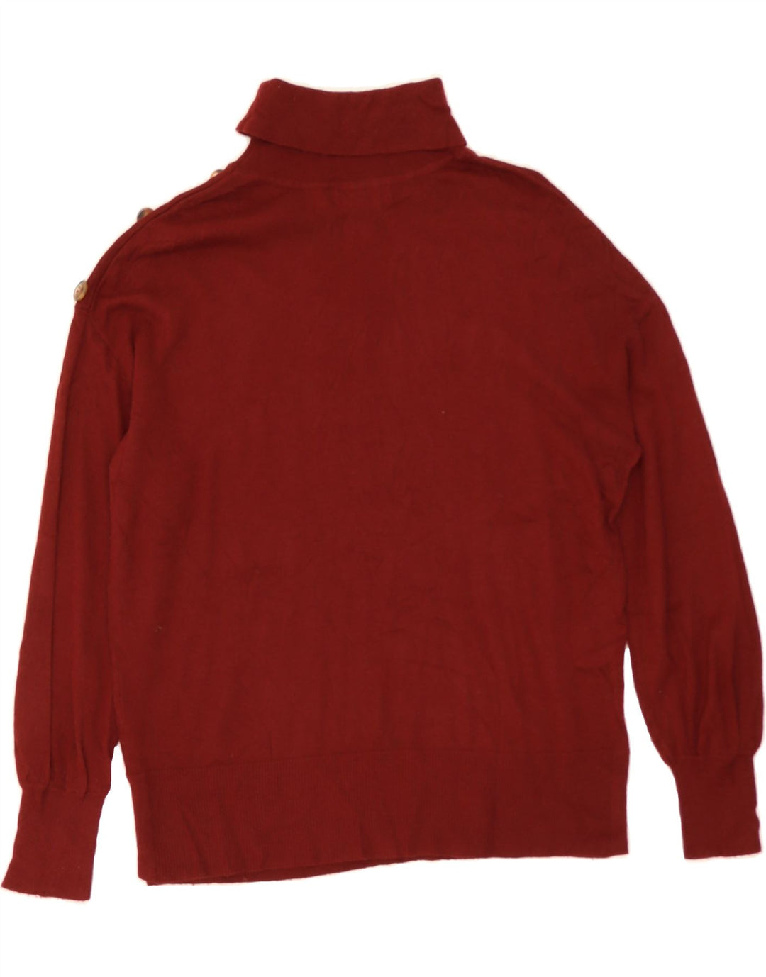 OASIS Womens Roll Neck Jumper Sweater UK 14 Medium Burgundy Acrylic Vintage Oasis and Second-Hand Oasis from Messina Hembry 
