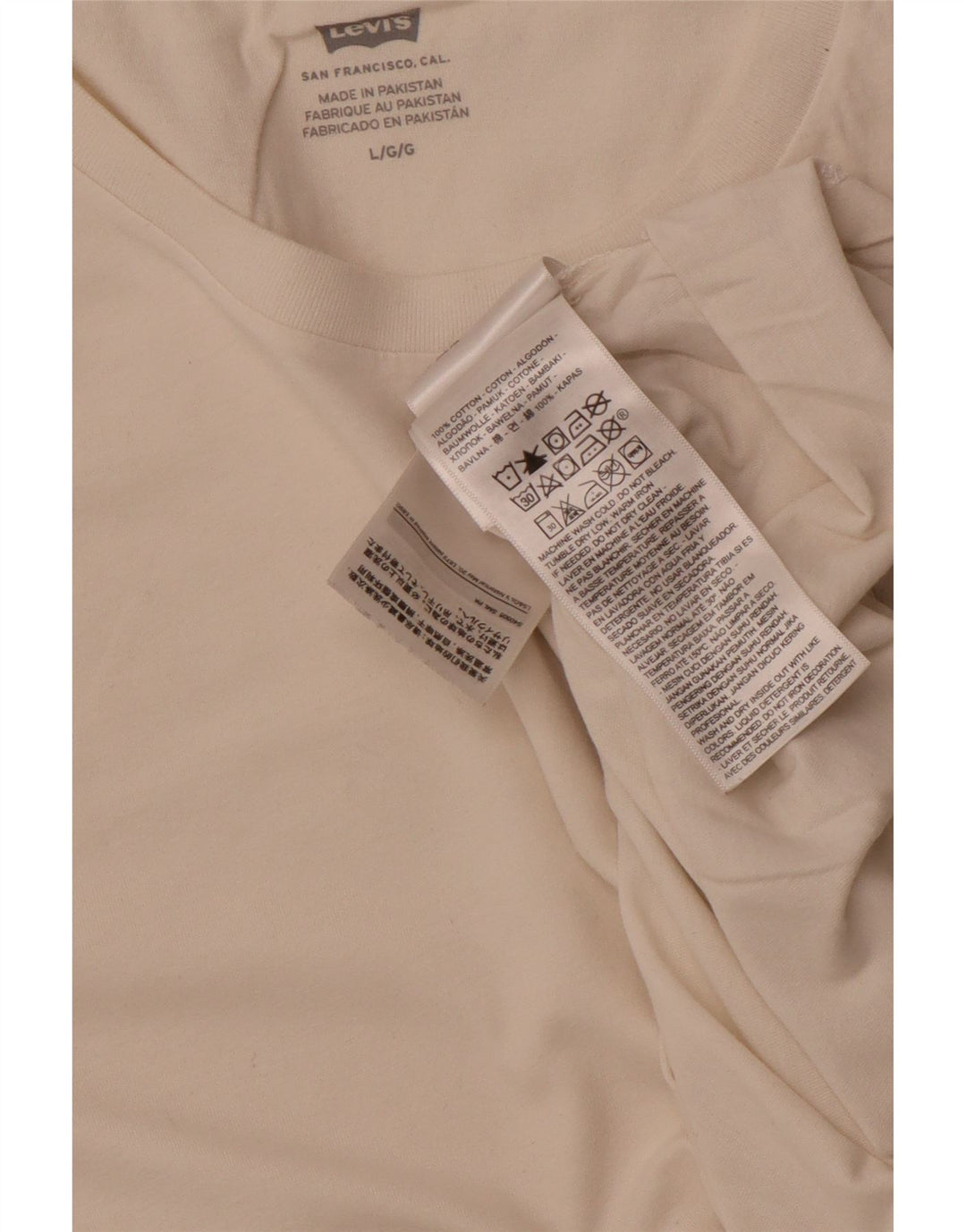 Męski T-shirt Levi's Top, duży, biały, bawełniany