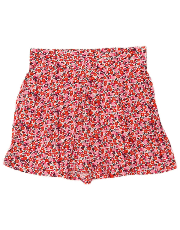 Marks & Spencer Damskie spodenki z wysokim stanem UK 10 Small W32 Różowe kwiaty