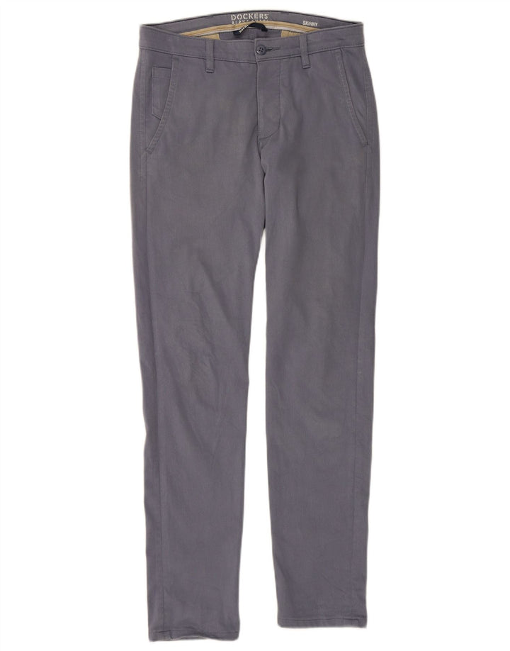 Męskie spodnie typu skinny Chino DOCKERS W29 L32 Niebieska bawełna