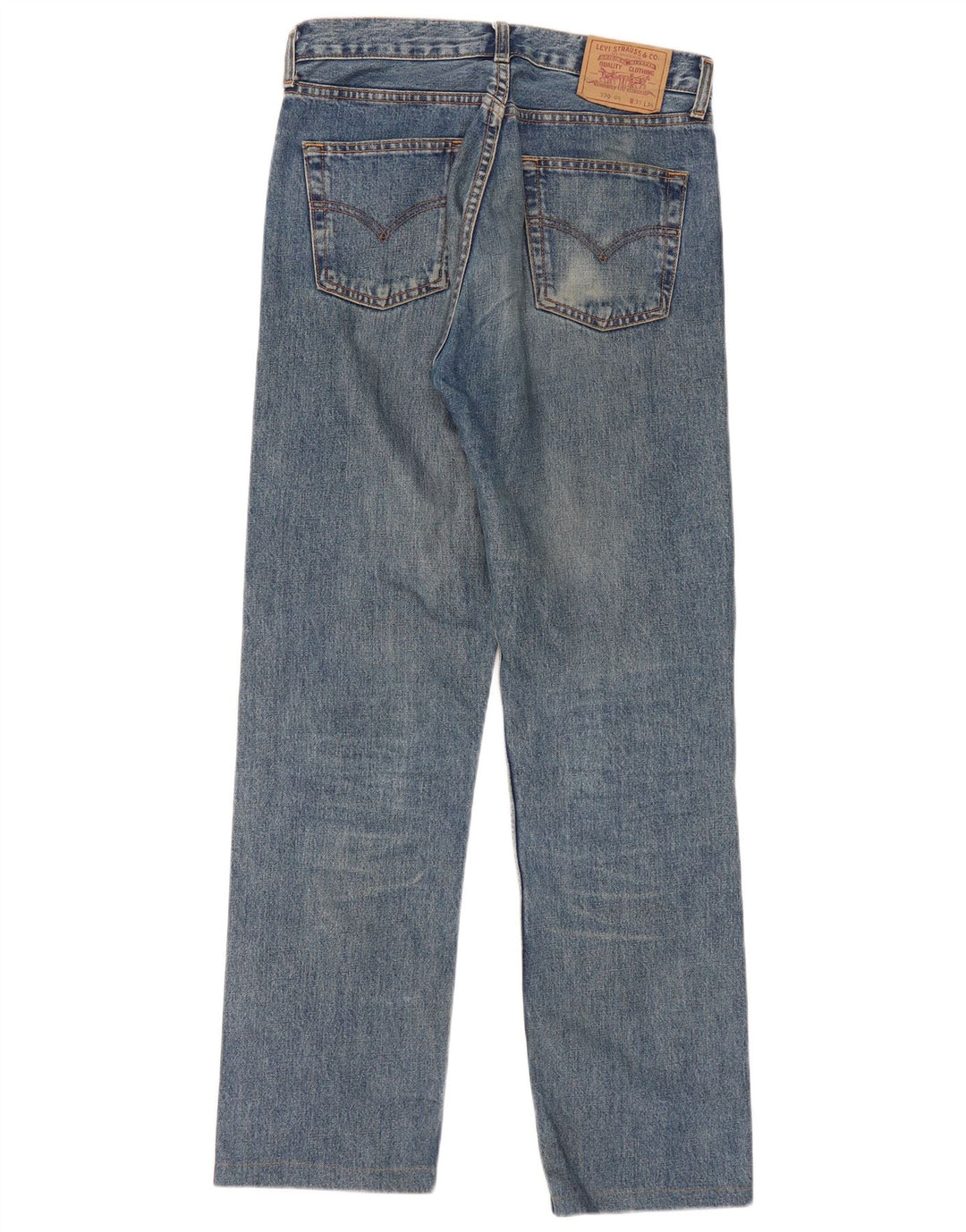 Damskie jeansy Levi's 590 Straight W31 L32 Niebieskie bawełniane