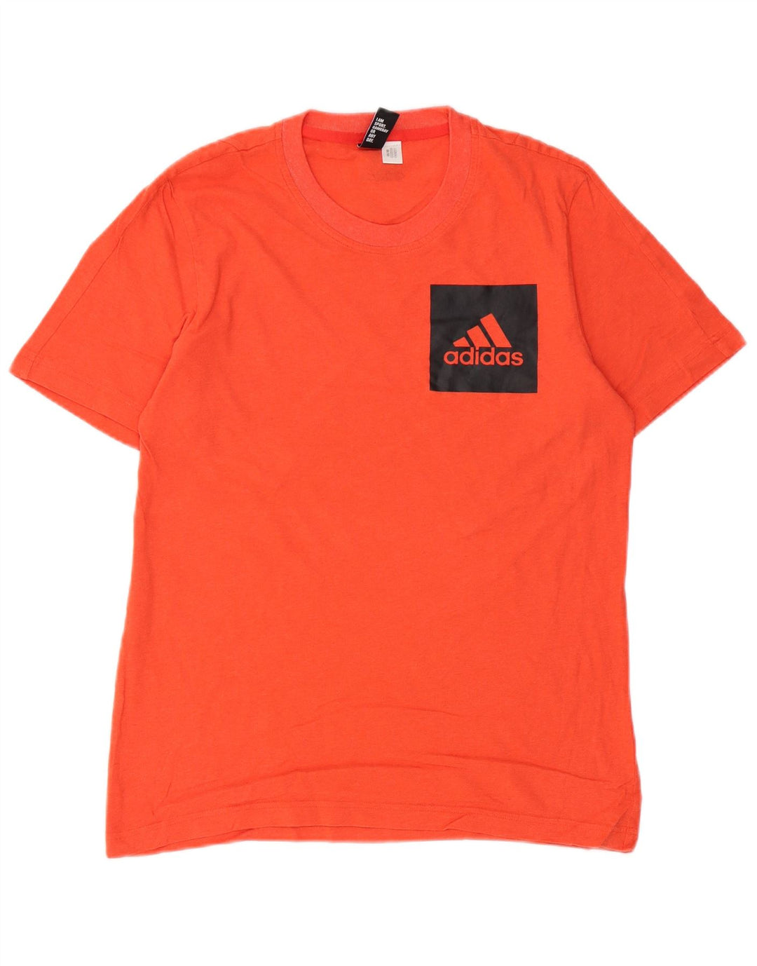 Męski T-shirt z grafiką ADIDAS, mały, pomarańczowy