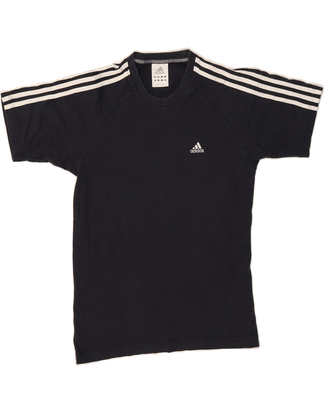 ADIDAS Mens T-Shirt Top Small Navy Blue Cotton Vintage Adidas and Second-Hand Adidas from Messina Hembry 
