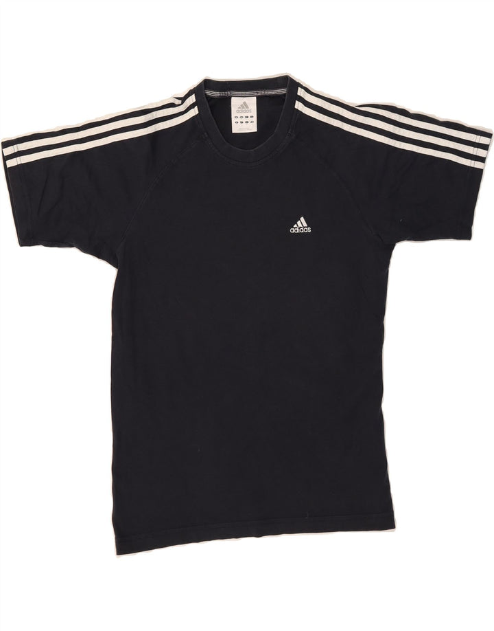 ADIDAS Mens T-Shirt Top Small Navy Blue Cotton Vintage Adidas and Second-Hand Adidas from Messina Hembry 