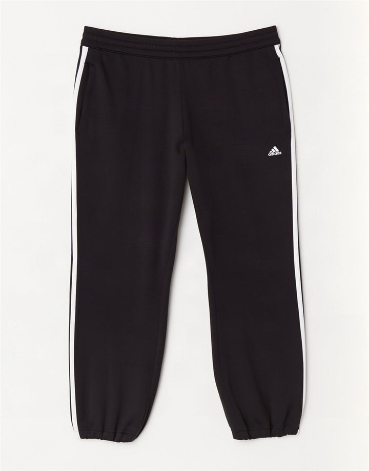 Damskie spodnie dresowe Adidas Joggers UK 14, duże, czarne, poliestrowe