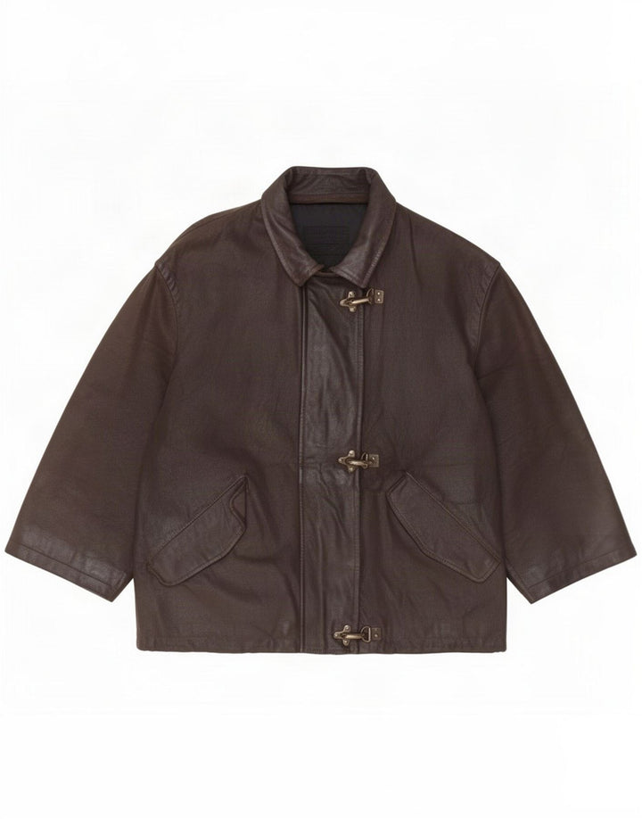 Vintage damska kurtka skórzana IT 44 Medium Brown