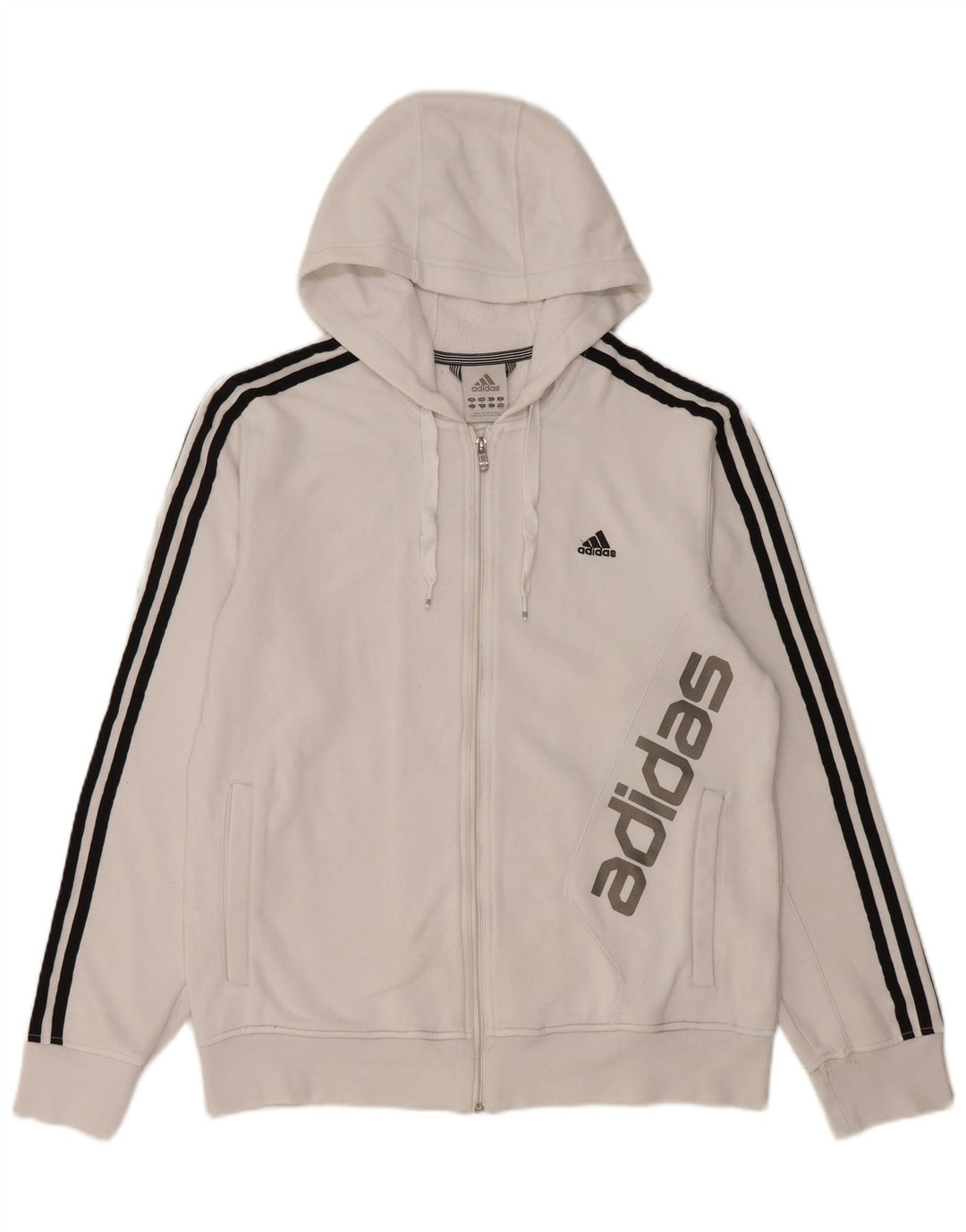 Męski sweter z kapturem i zamkiem błyskawicznym Adidas, średniej wielkości, bawełniany