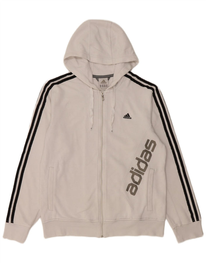 Męski sweter z kapturem i zamkiem błyskawicznym Adidas, średniej wielkości, bawełniany