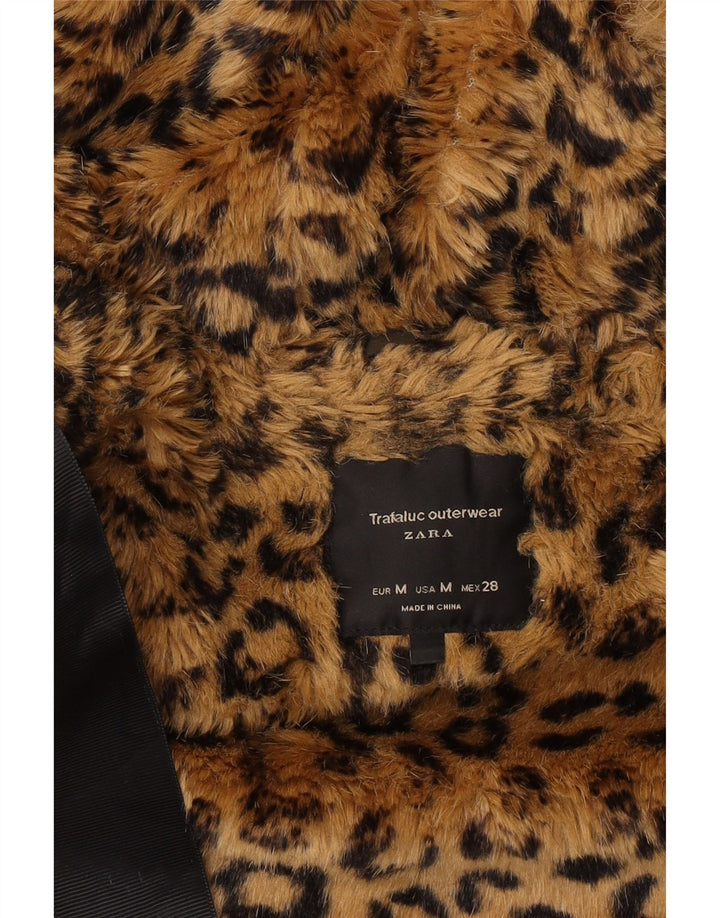 Damska kurtka parka z kapturem Zara UK 14, średni khaki, poliester