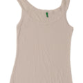 Top damski Benetton na ramiączkach UK 10, mały, biały, bawełniany