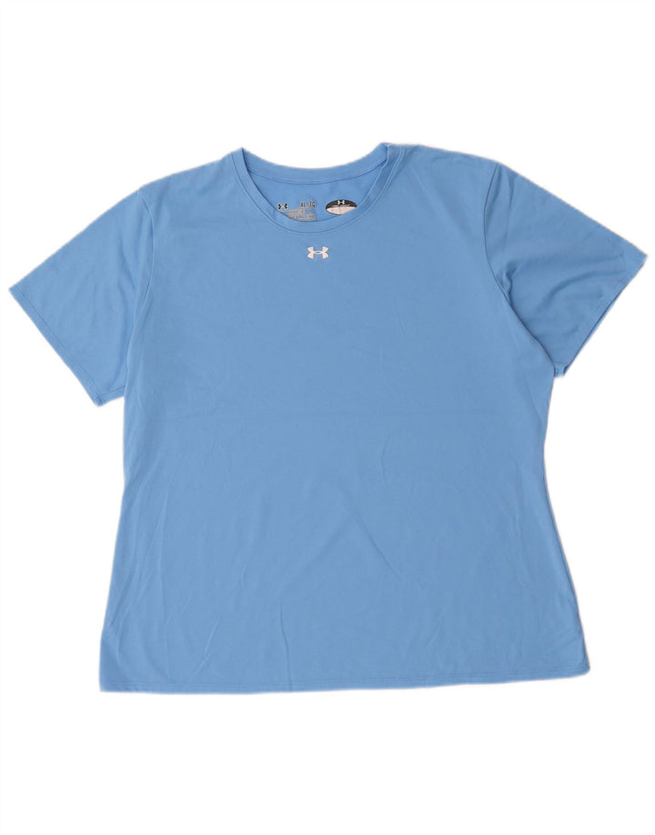 Damska koszulka t-shirt UNDER ARMOUR Heat Gear UK 18 XL, niebieska, poliester