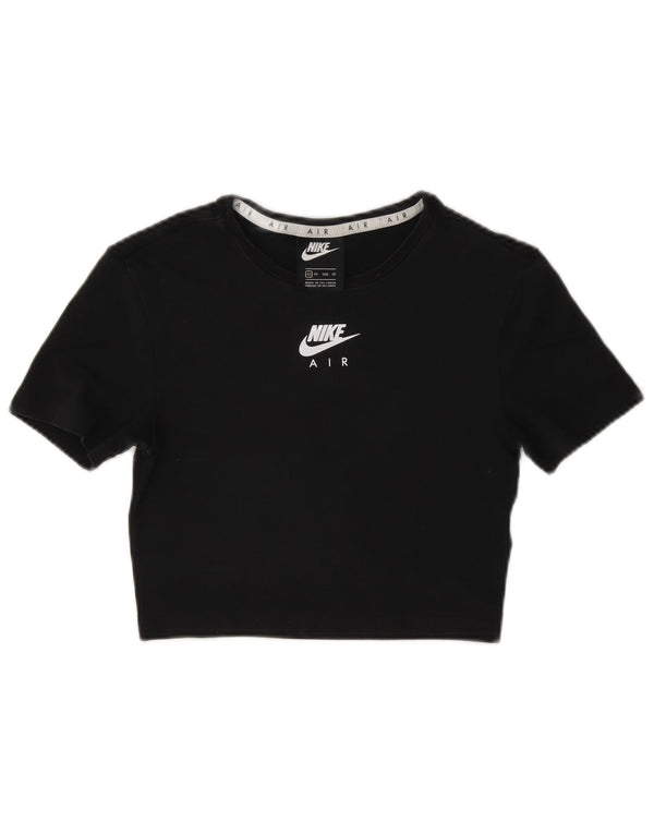 Damski T-shirt Nike Crop Graphic Top UK 6 XS Czarny