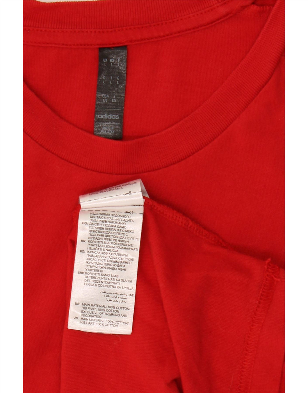 T-shirt męski ADIDAS, duży, czerwony, bawełniany