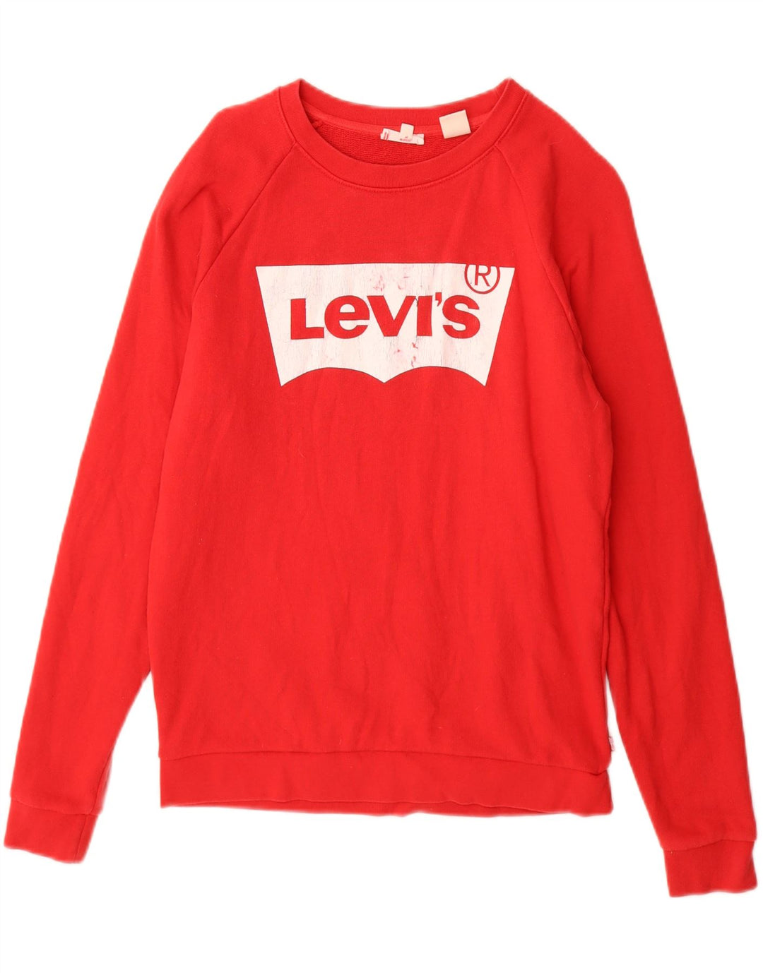 Damska bluza Levi's Graphic Oversize Sweter UK 6 XS Czerwona bawełna