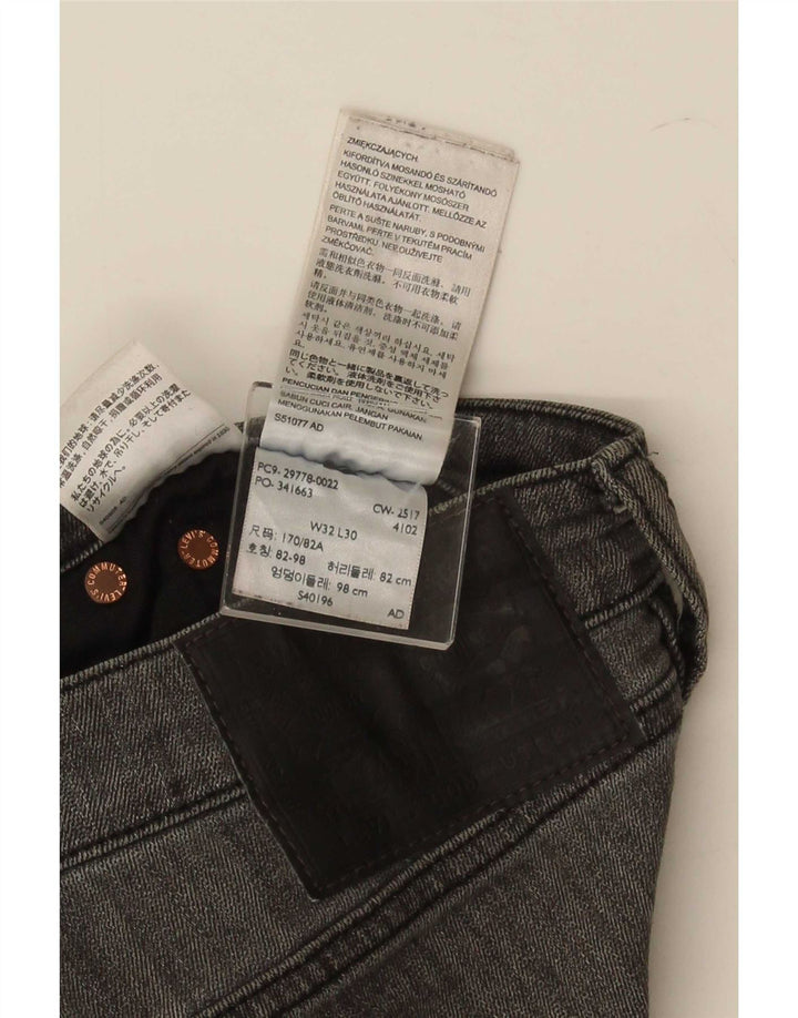 Męskie jeansy Levi's Slim W32 L30 Szara bawełna