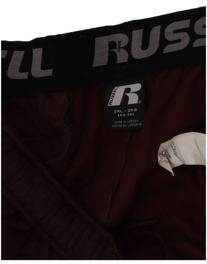Męskie spodnie dresowe RUSSELL ATHLETIC 2XL Bordowy poliester