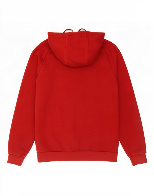 Adidas Męski sweter z kapturem, mały, czerwony, bawełniany