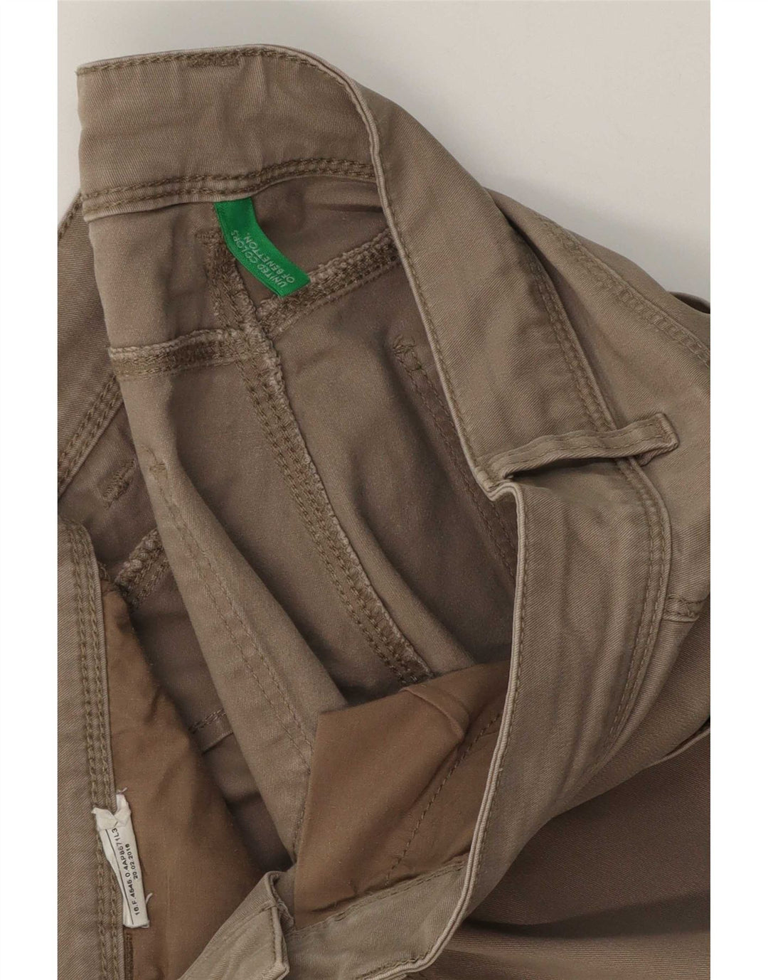 Spodnie damskie Benetton Slim Casual W30 L30 Beżowe