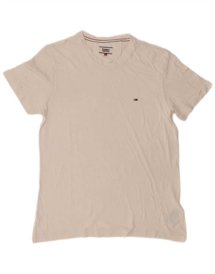 T-shirt męski Tommy Hilfiger Top, średnia, biała bawełna